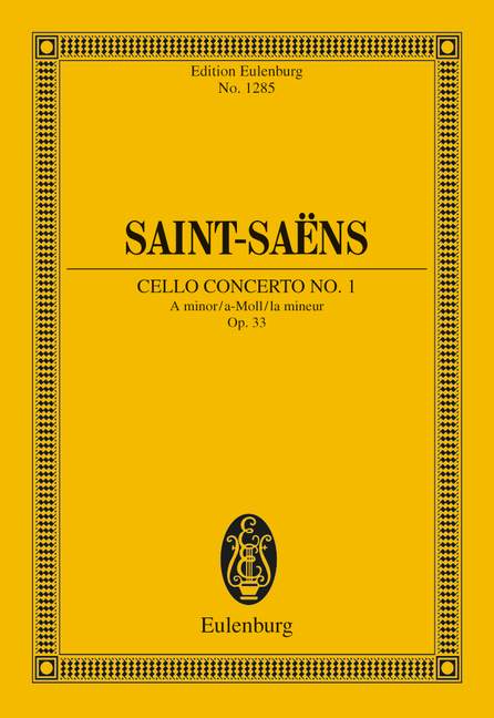 Saint Saens: Concerto No. 1 A minor Opus 33 (Study Score) published by Eulenburg